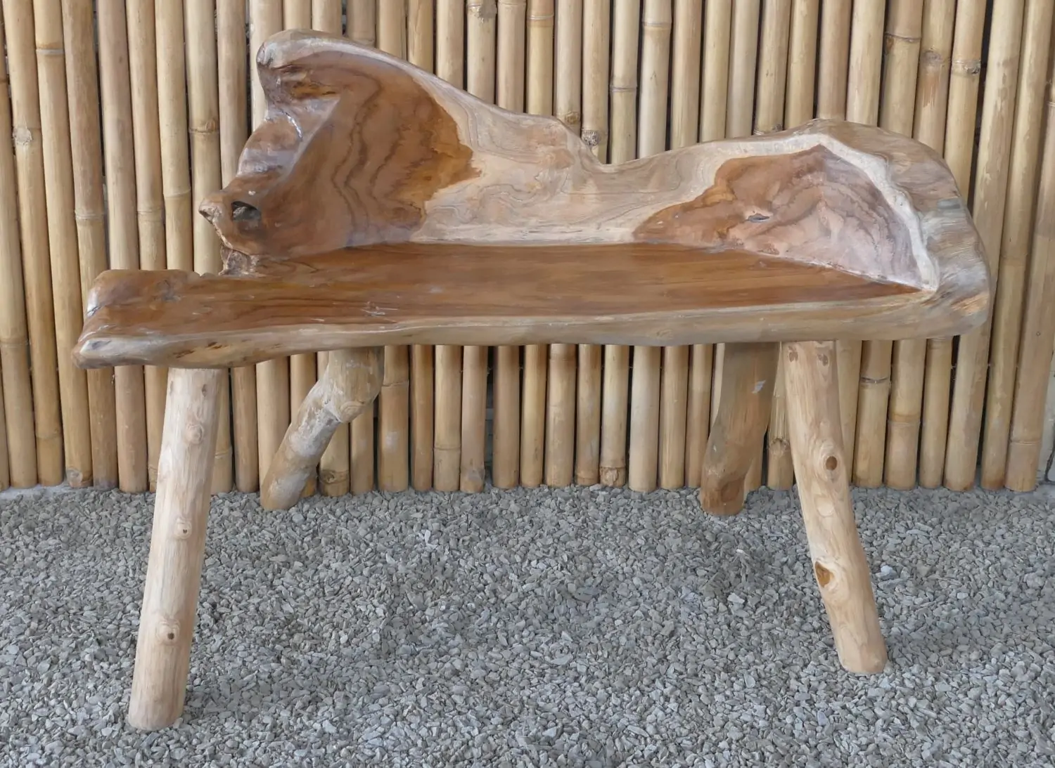 Artikelbild 3 des Artikels “Gartenbank, gefertigt aus einzigartiger Teakholz-Wurzel, ca. 115cm Länge. Die Form kann variieren. “